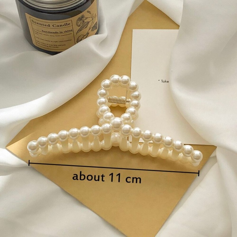New Imitation Pearl Geometric Hair Claw - Picture 1 of 3